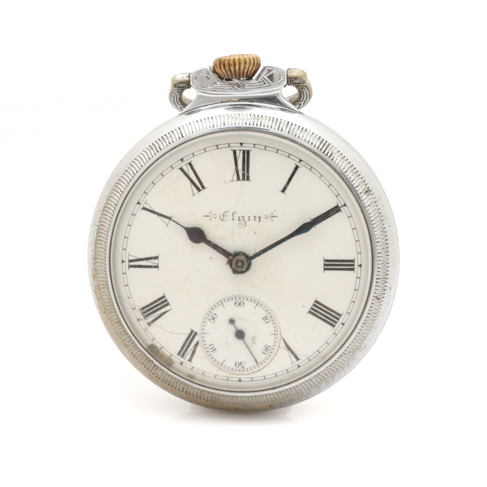 Circa 1902 Elgin Open Face Pocket Watch EBTH