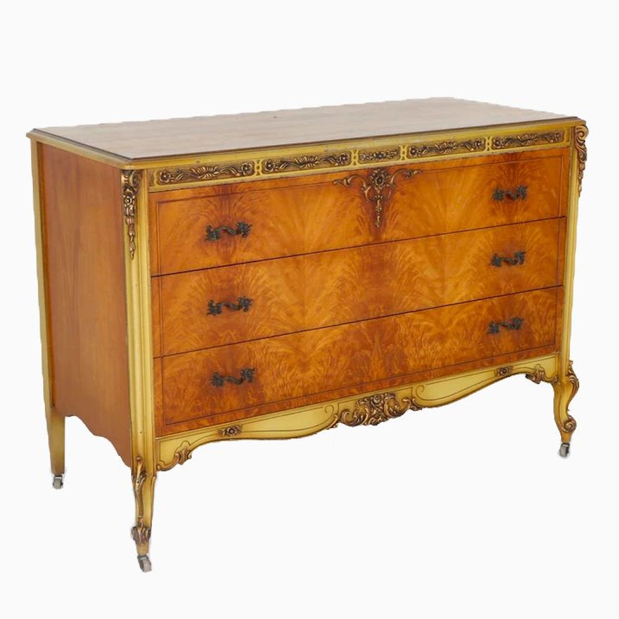 Vintage Louis Xv Style Three Drawer Dresser By John M Smyth Co