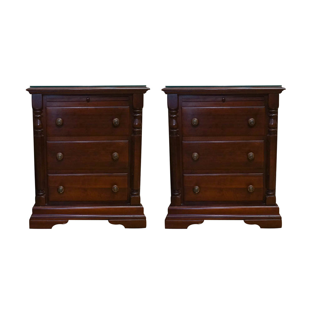 Pair of Empire Style Nightstands by Keller EBTH