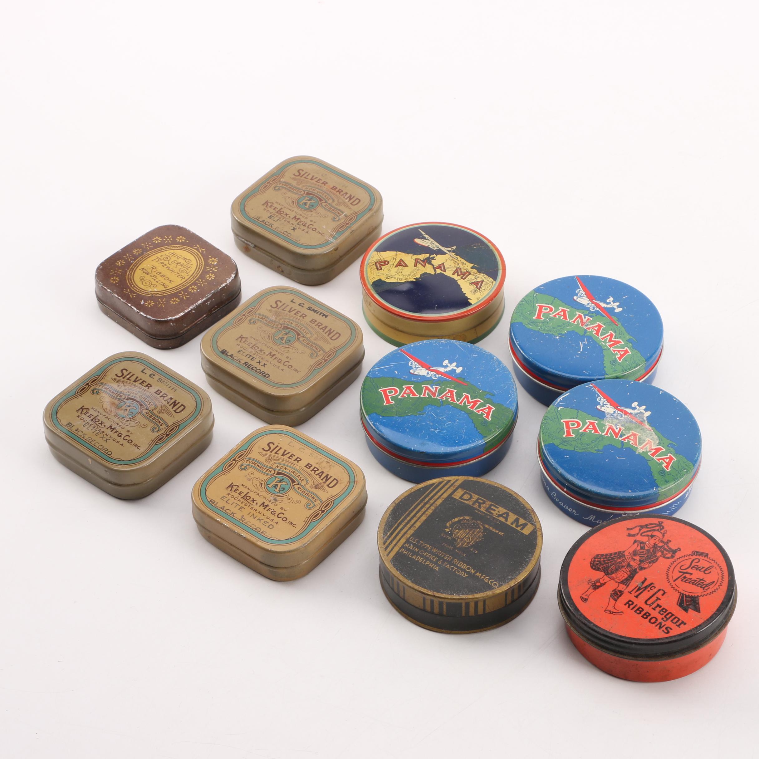 Vintage Typewriter Ribbon Tin Collection EBTH