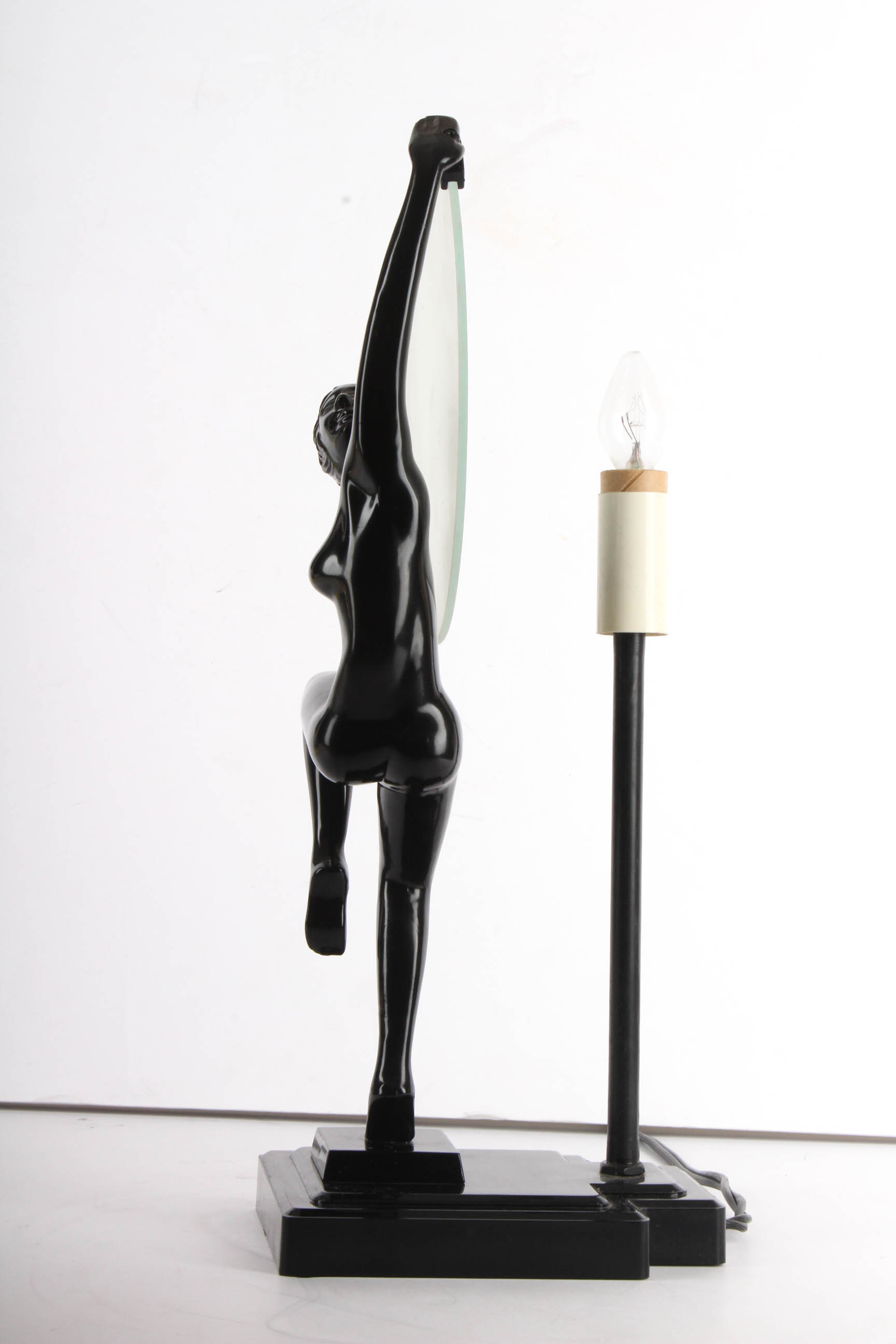 Vintage Art Deco Style Frankart Sarsaparilla Black Lamp | EBTH