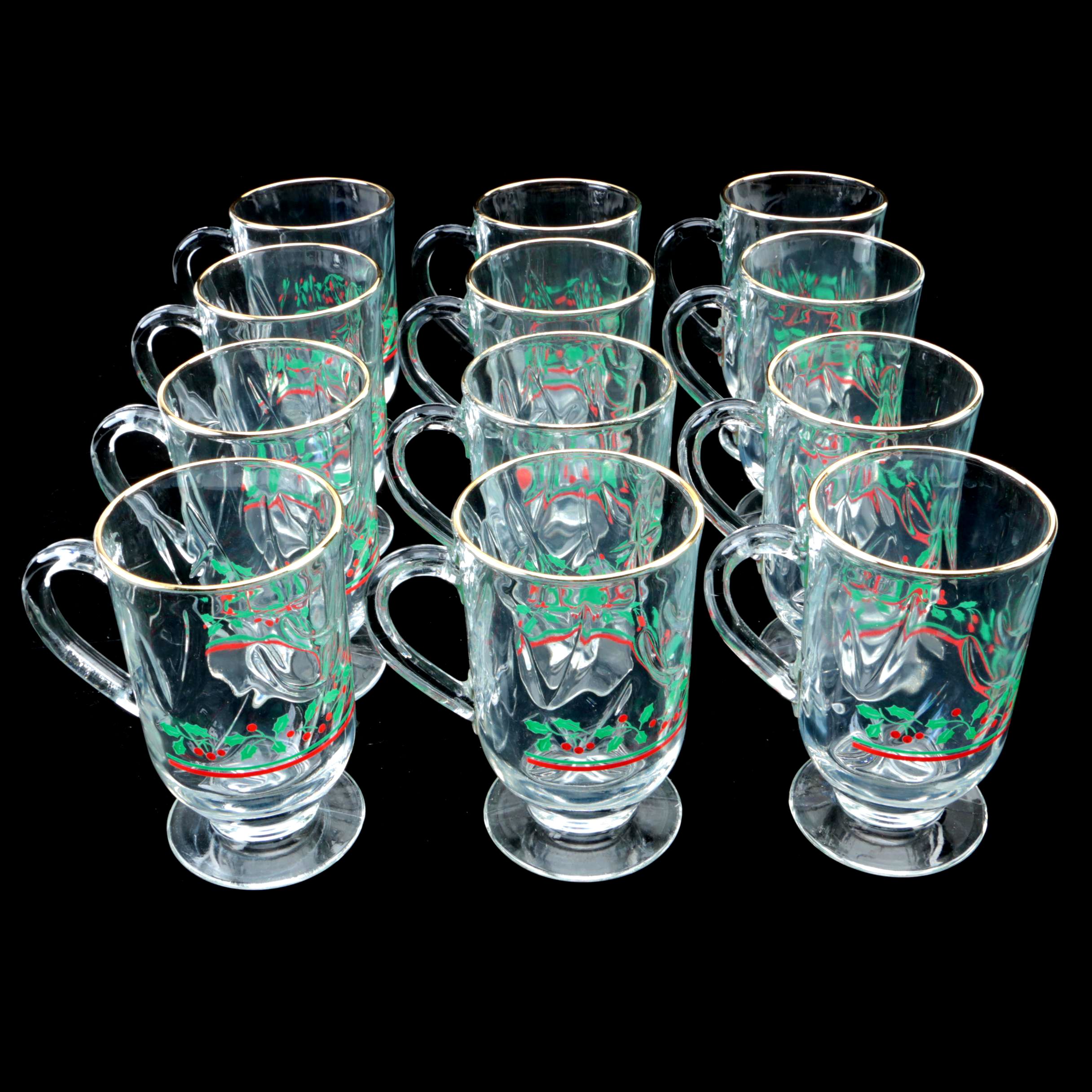 glass christmas mugs