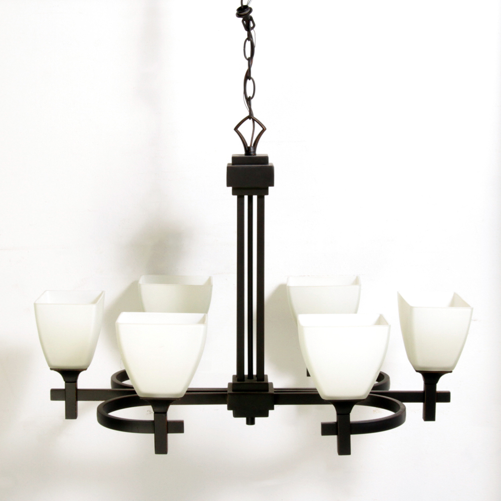 Contemporary Mission Style Chandelier EBTH