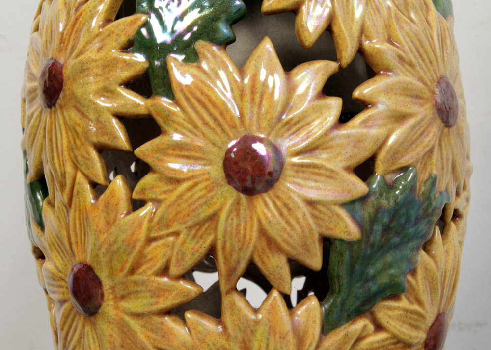 Vintage Ceramic Sunflower Pendant Light EBTH