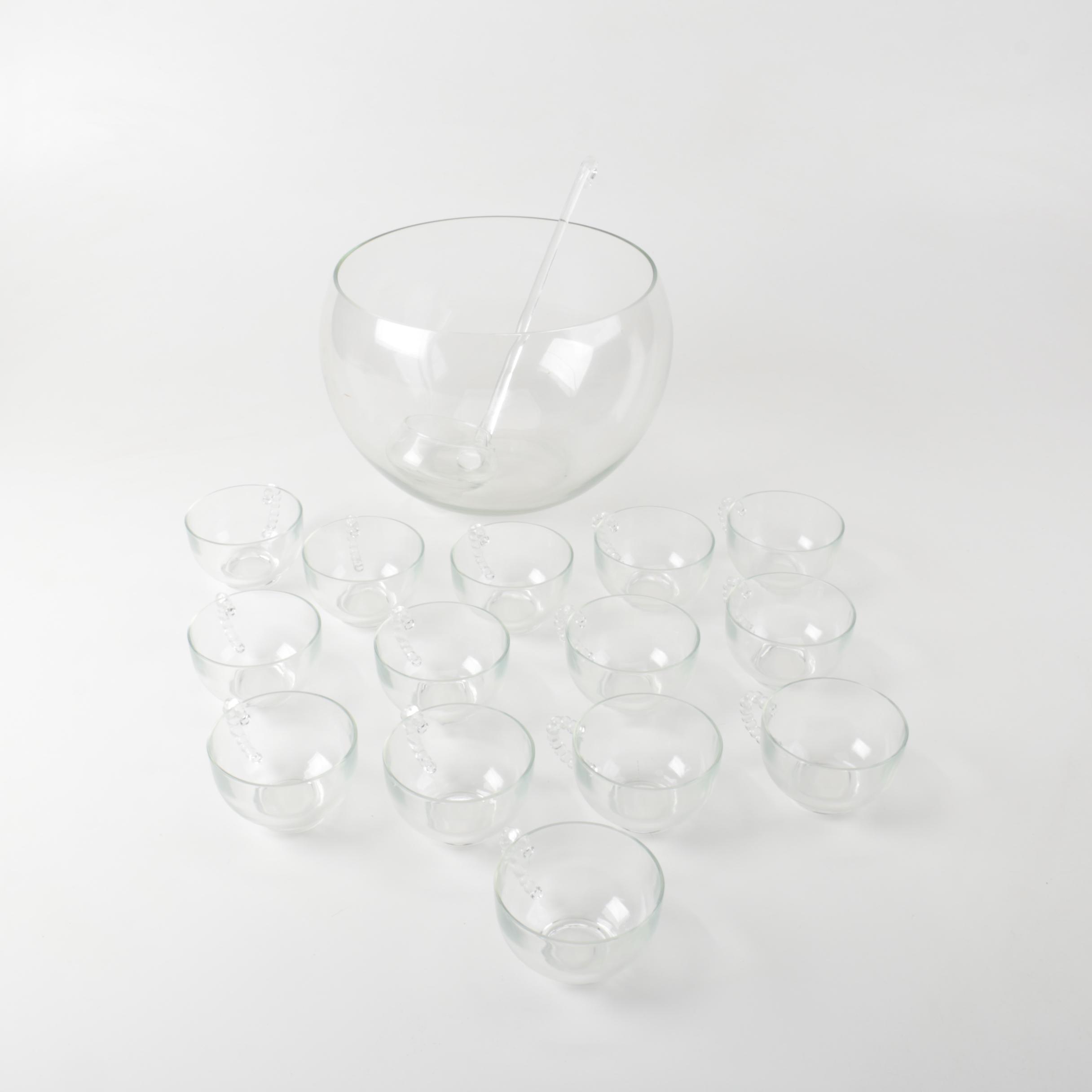 Imperial Glass "Candlewick Clear" Punch Bowl Set EBTH