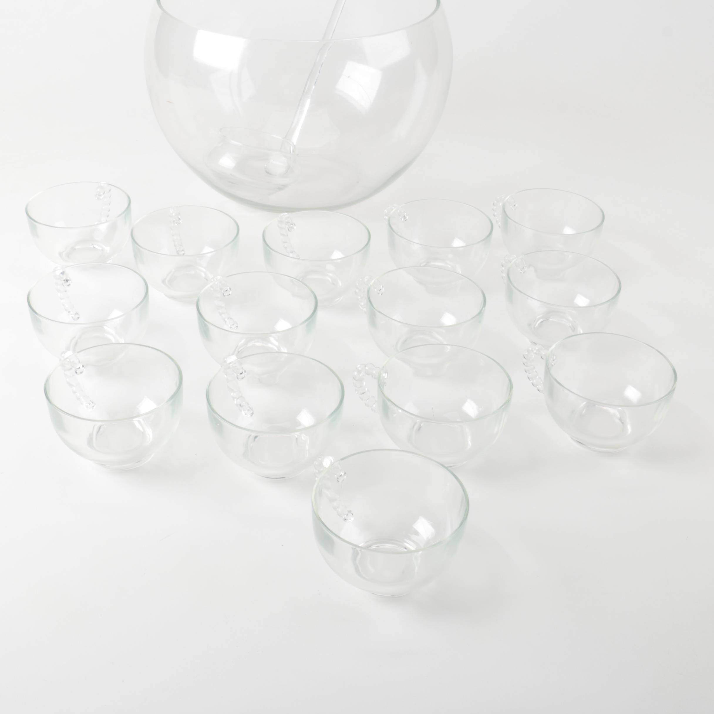 Imperial Glass "Candlewick Clear" Punch Bowl Set EBTH