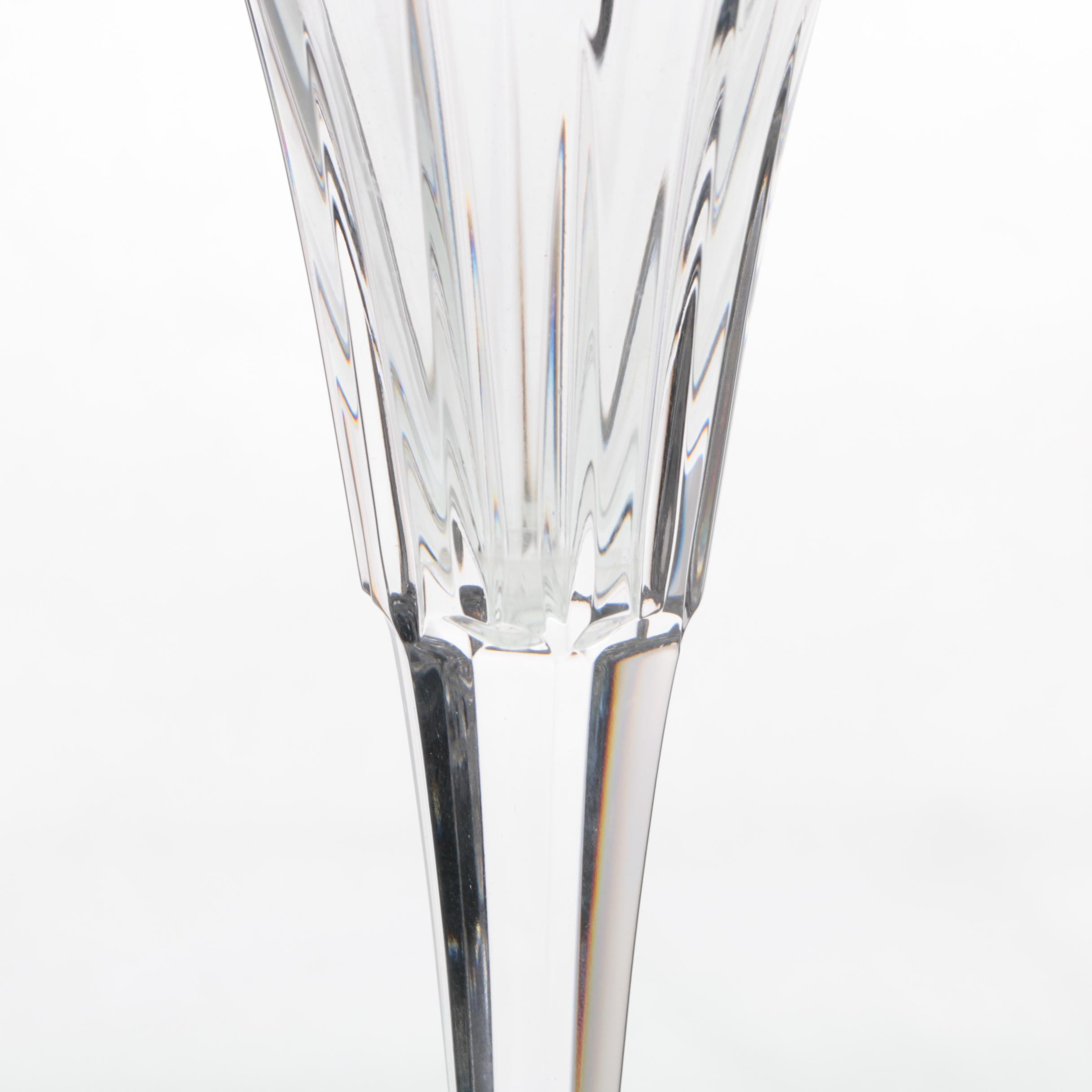 Set de 5 flûtes en cristal de Baccarat modèle Côte d’Azur Champagne