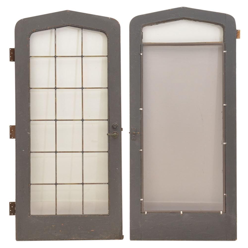 Circa 1920s Arched Door With Screen Door Ebth