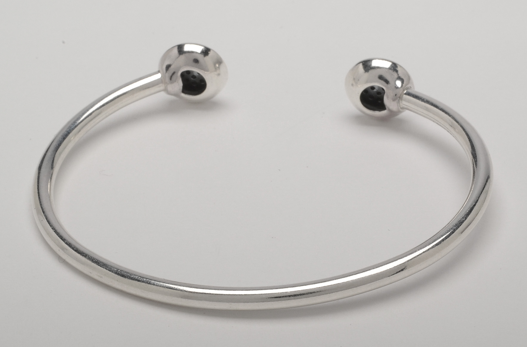 Sterling Silver Pandora 2016 Signature Open Bangle Bracelet with Crystals EBTH