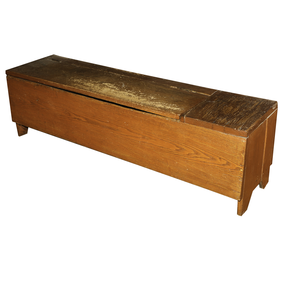 Primitive Wooden Storage Bench Ebth