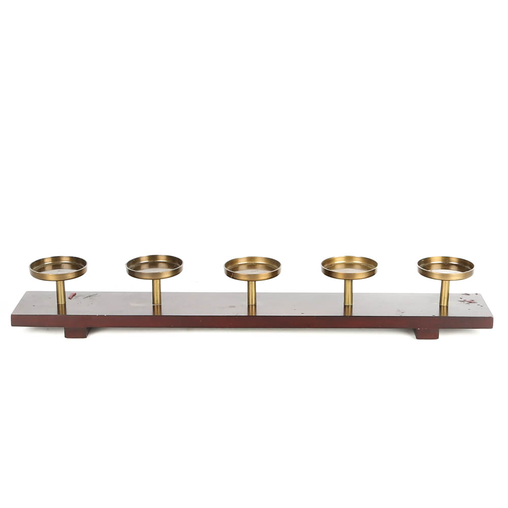 Crate & Barrel FivePillar Candelabra EBTH