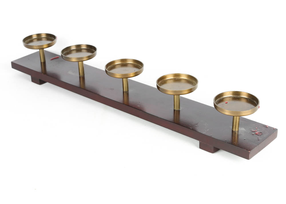 Crate & Barrel FivePillar Candelabra EBTH