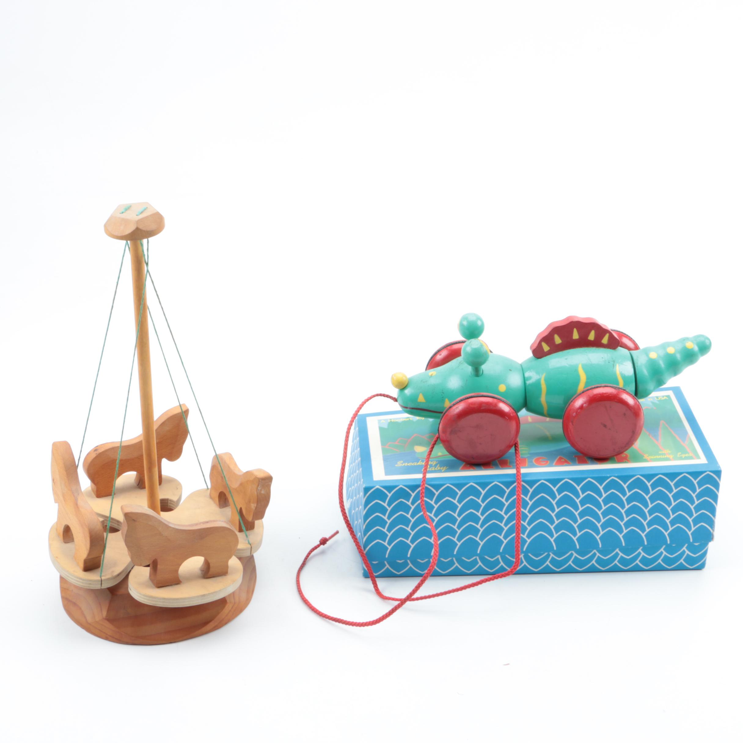 carousel wooden toys