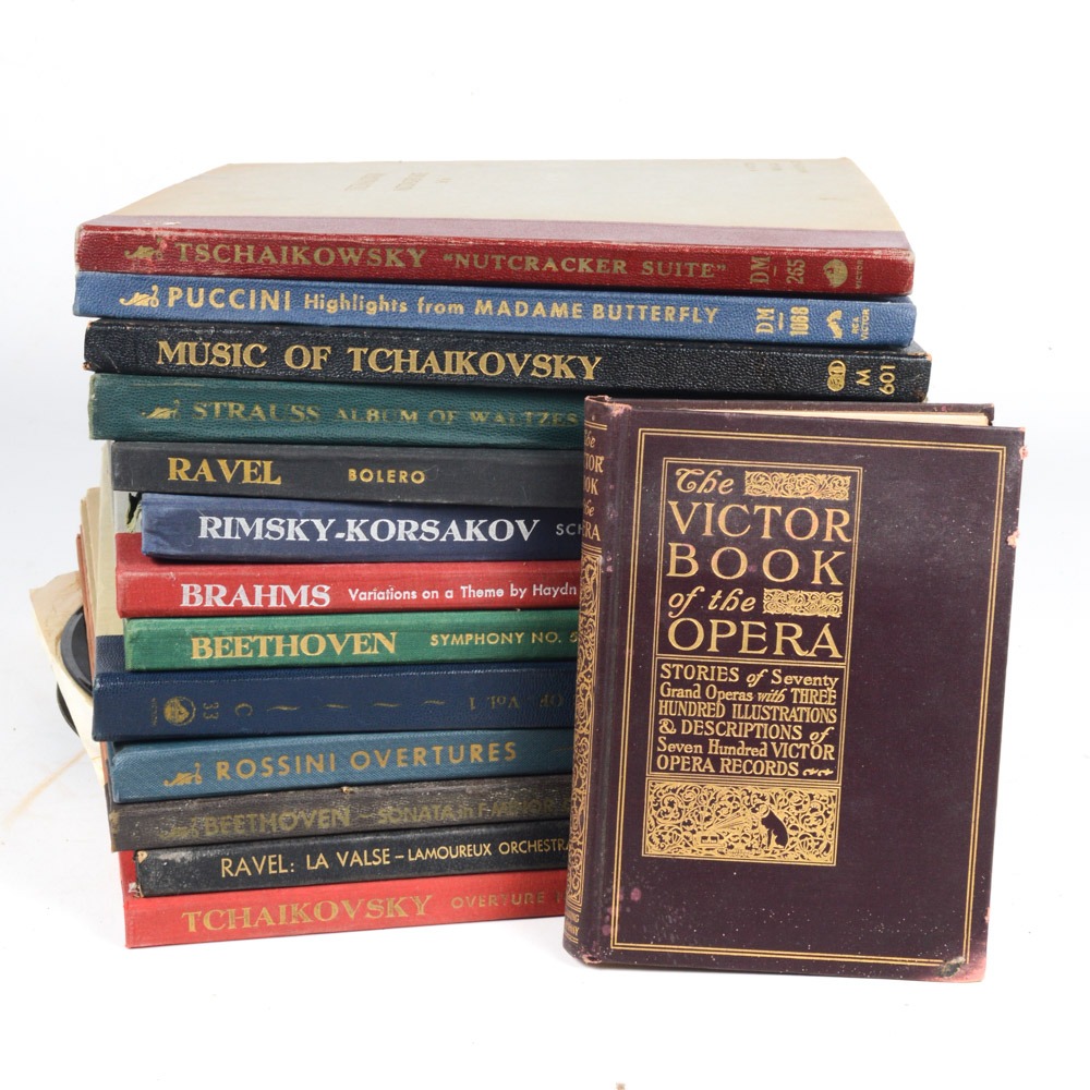 Vintage Classical Music LP Record Albums with Opera Book EBTH