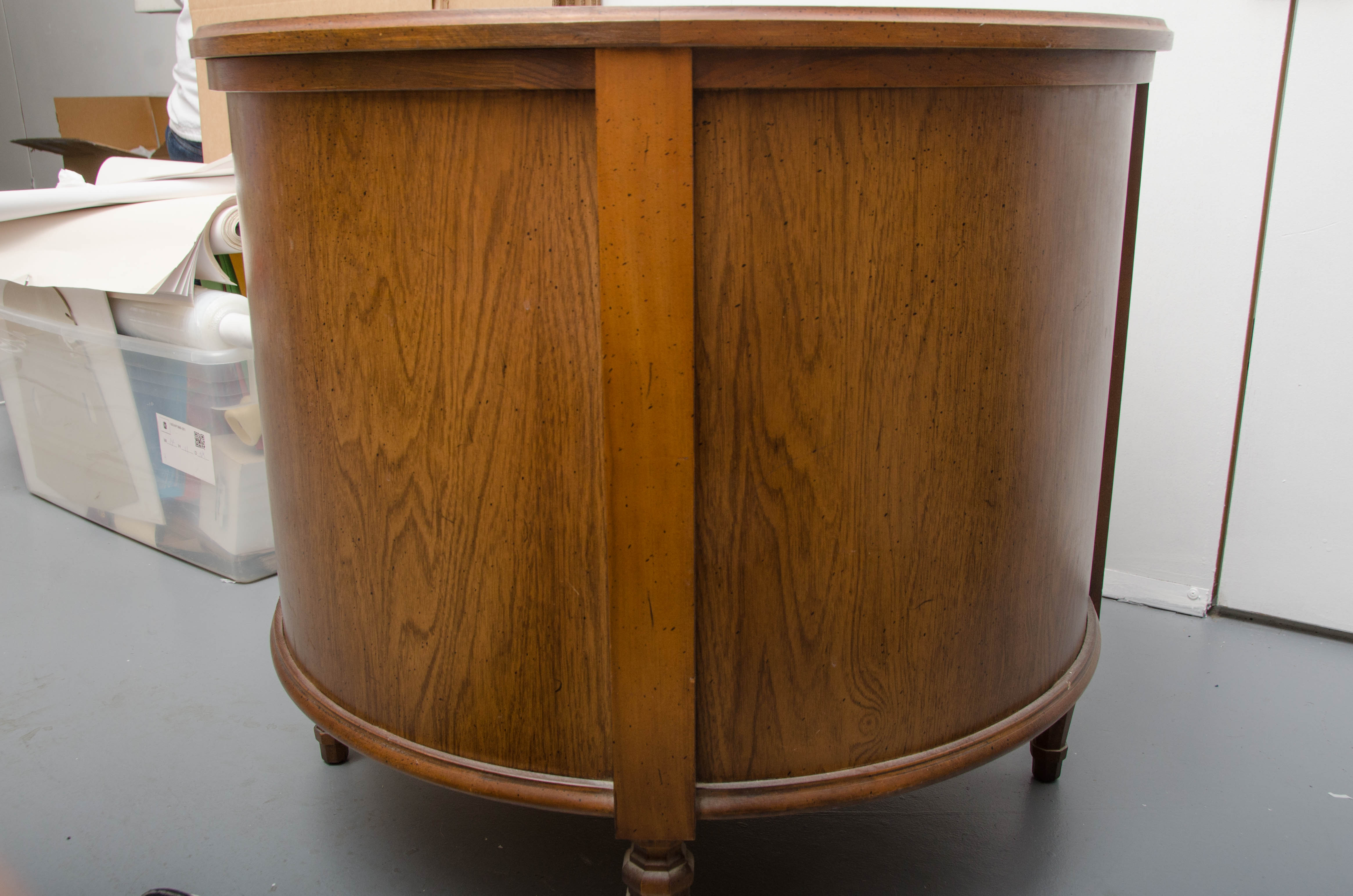 Vintage Drum Side Table EBTH