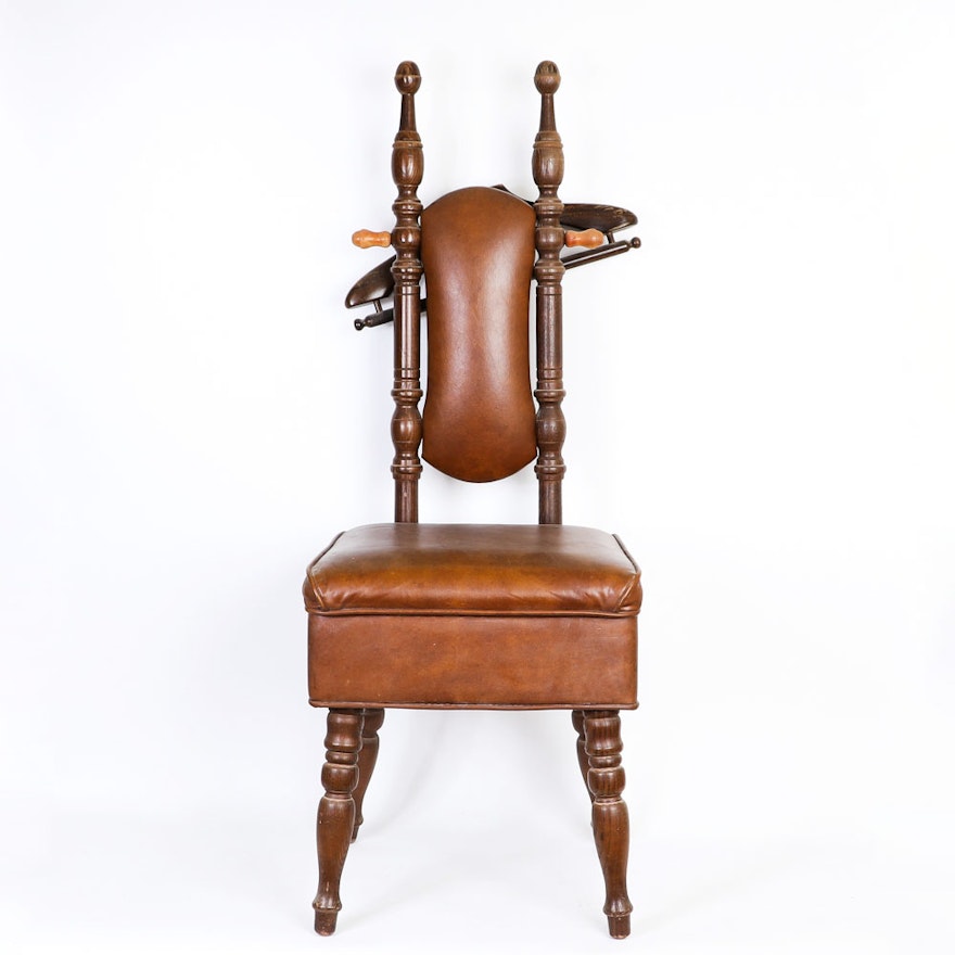 Vintage Padded Valet Chair : EBTH Vintage Padded Valet Chair ... - Vintage Padded Valet Chair : EBTH