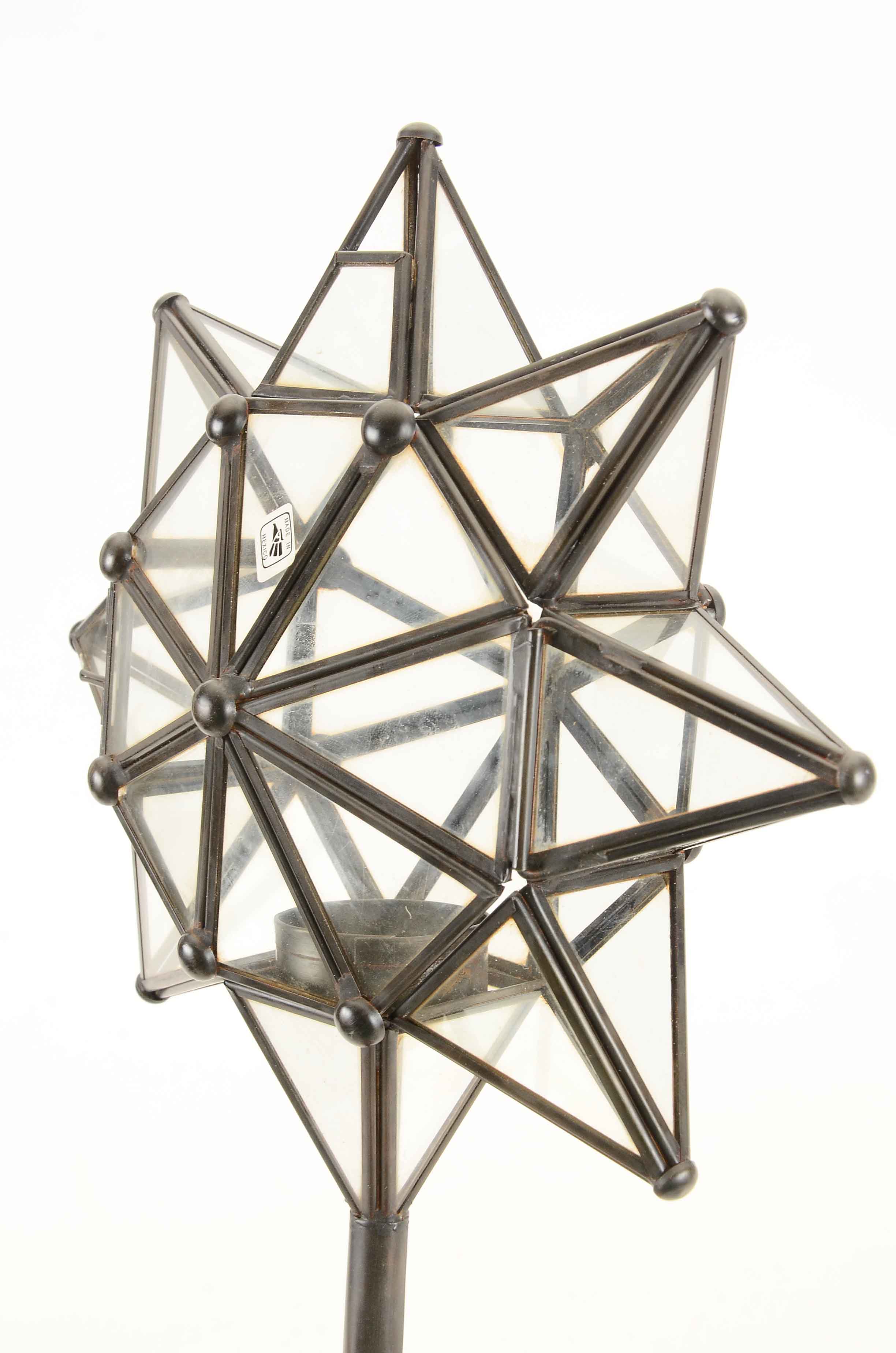 Mexican Glass Star Candle Luminaries EBTH