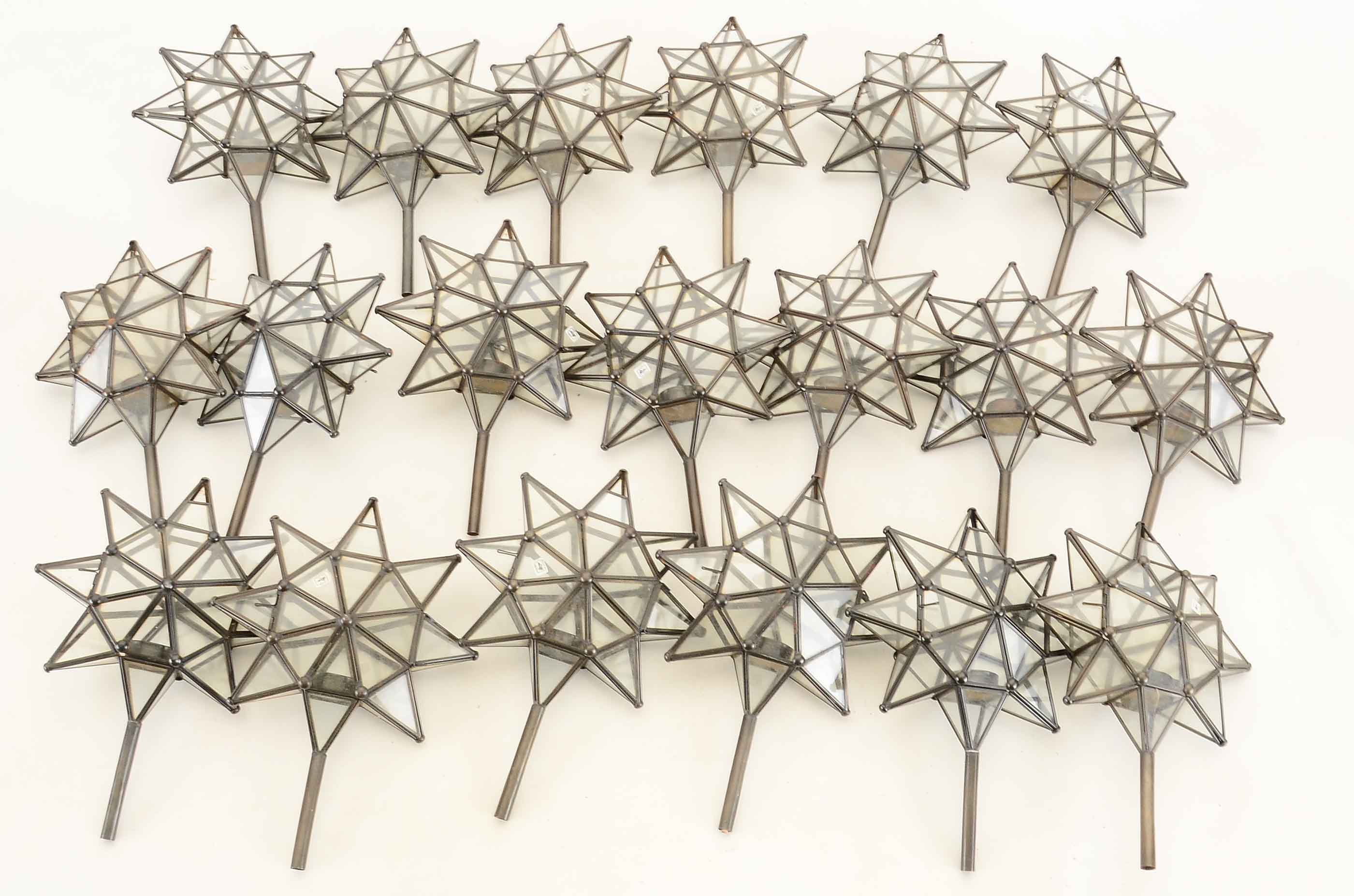 Mexican Glass Star Candle Luminaries EBTH