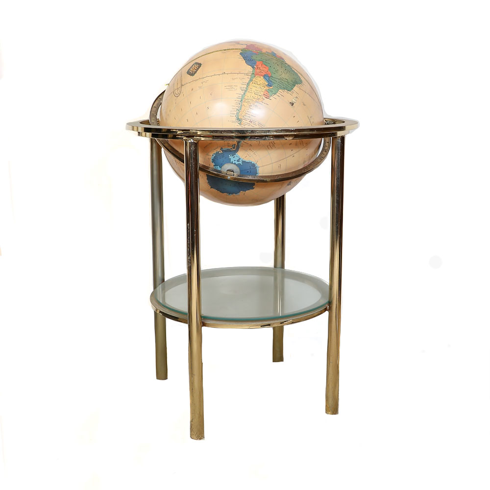 Cram S Antique World Globe With Floor Stand Ebth