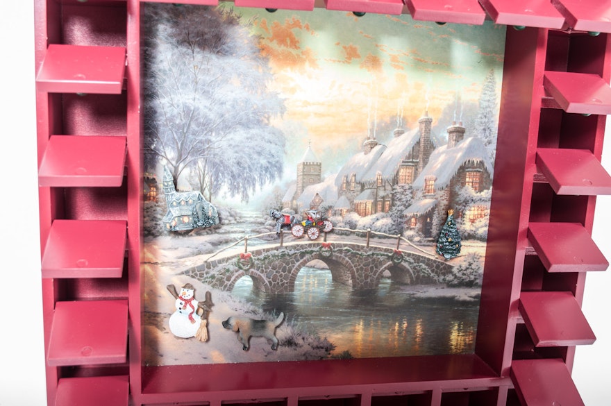Thomas Kinkade Painter of Light Wood Advent Calendar EBTH Thomas Kinkade Painter of Light Wood Advent Calendar EBTH