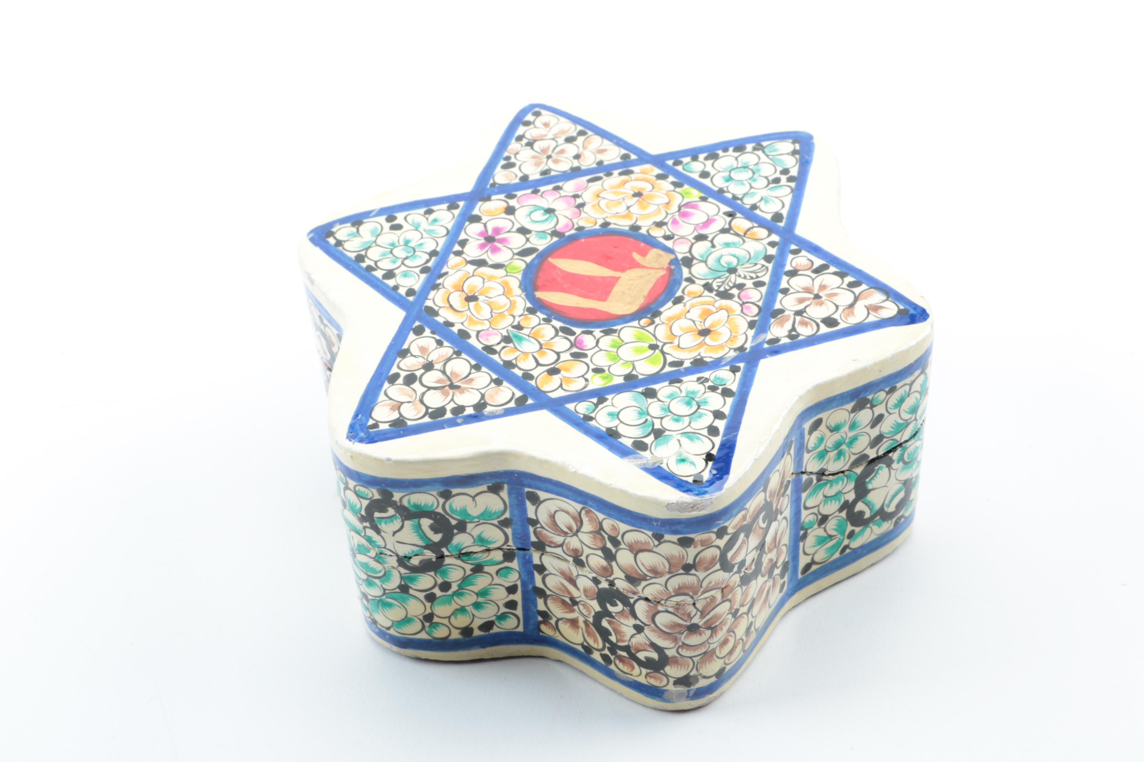 Selection of Trinket Boxes Featuring Soapstone Inlaid with Mother of