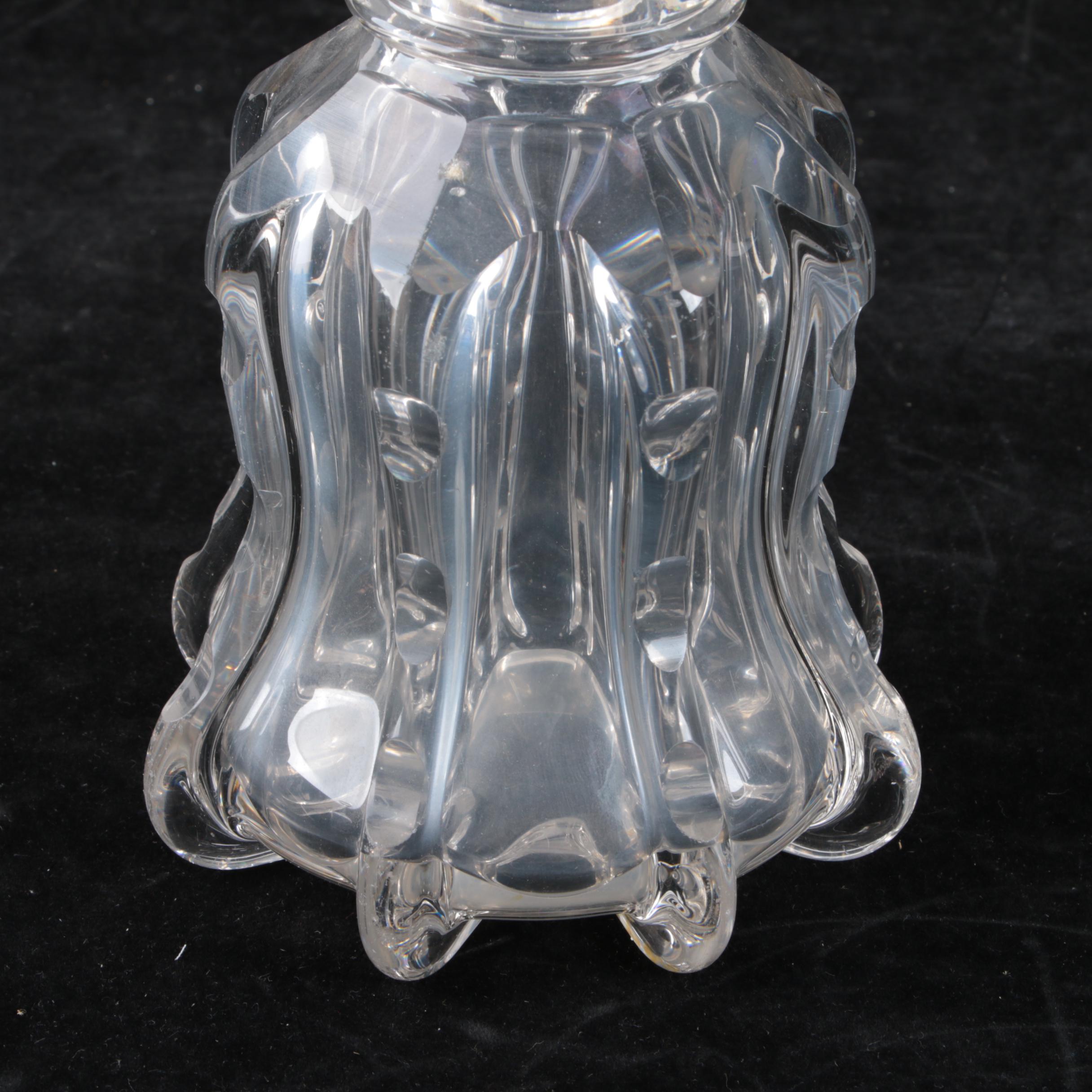 Glass Decanters including Mid 19th Century Hand Blown Newcastle Pillar