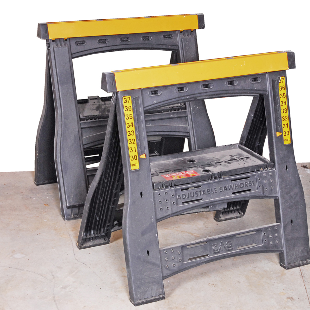 Zag Adjustable Saw Horses EBTH