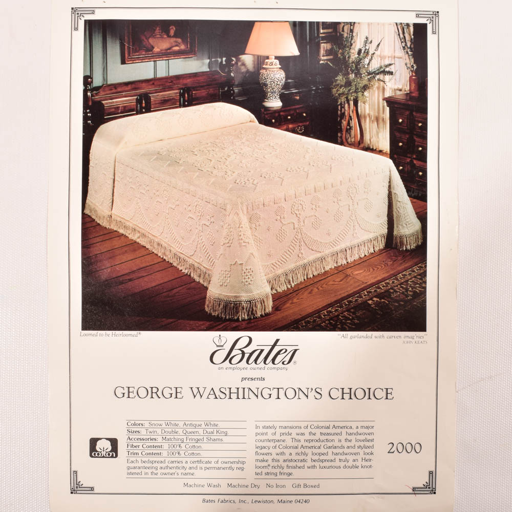 Bates Washington's Choice" Bedspread EBTH