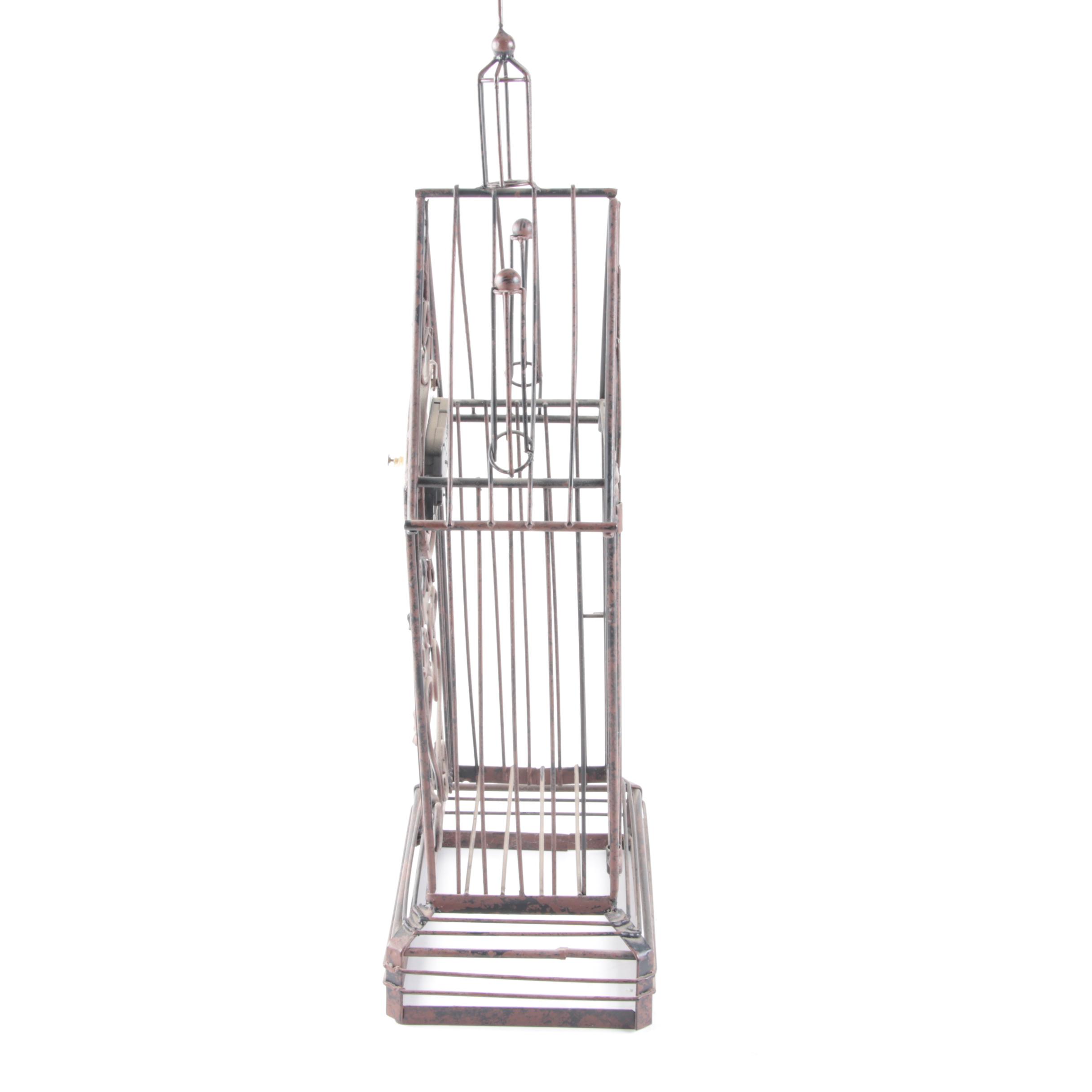 Poirot & Germain Clock and Footed Mirror EBTH