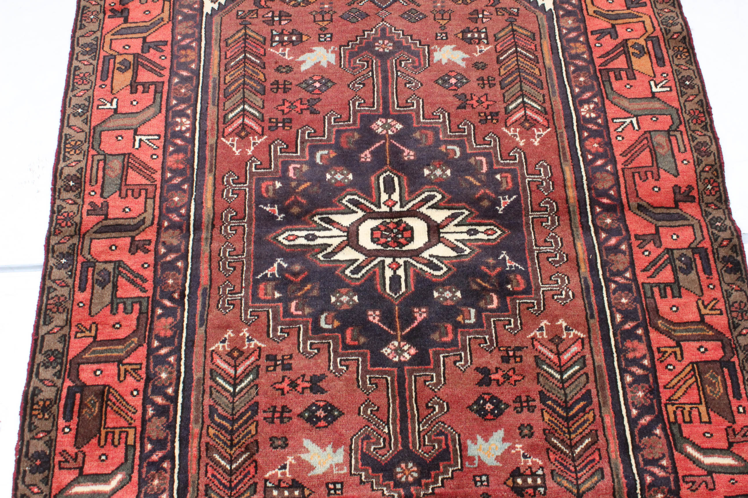4' x 7' Fine Hand-Knotted Persian Zanjan Pictorial Rug | EBTH