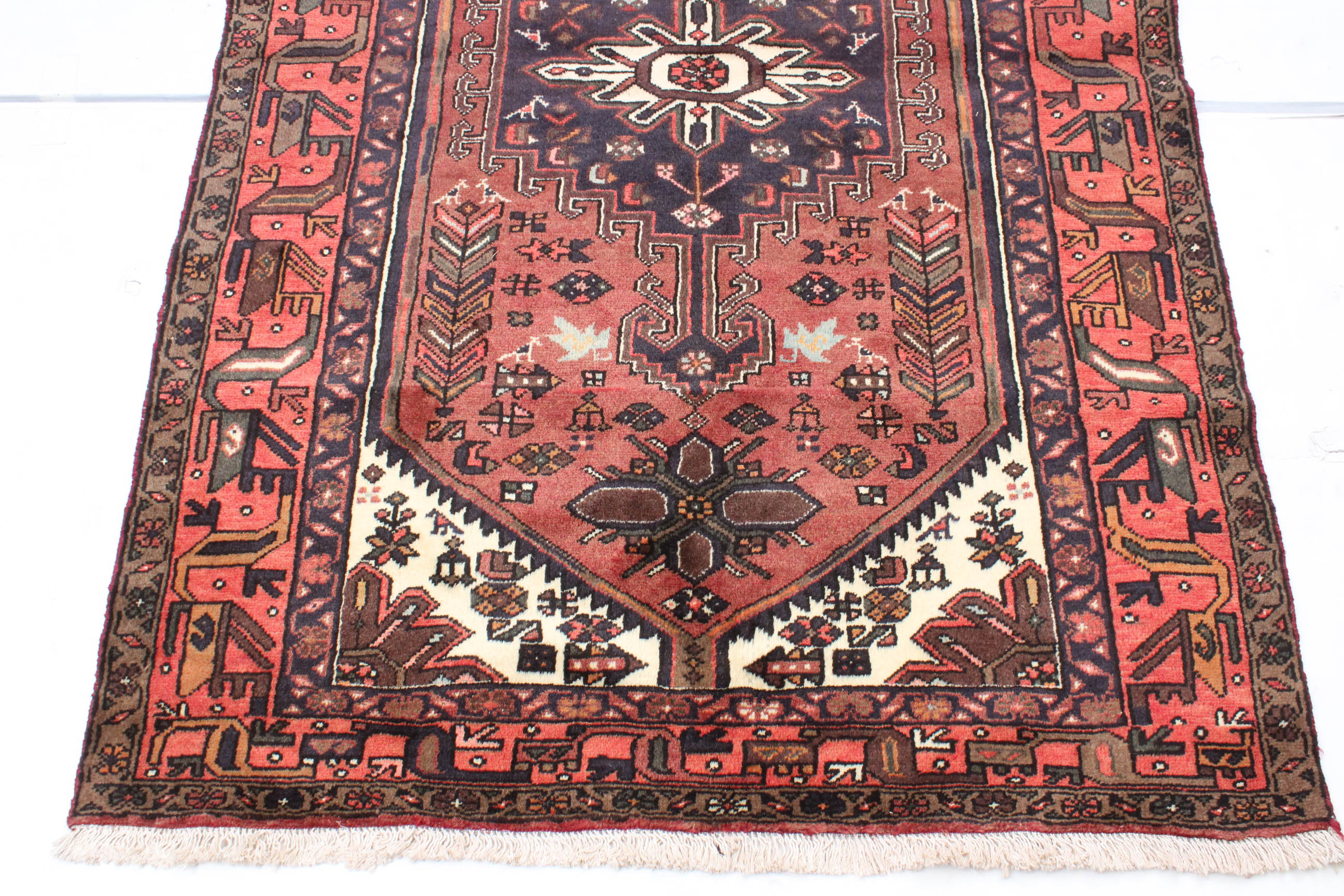 4' x 7' Fine Hand-Knotted Persian Zanjan Pictorial Rug | EBTH
