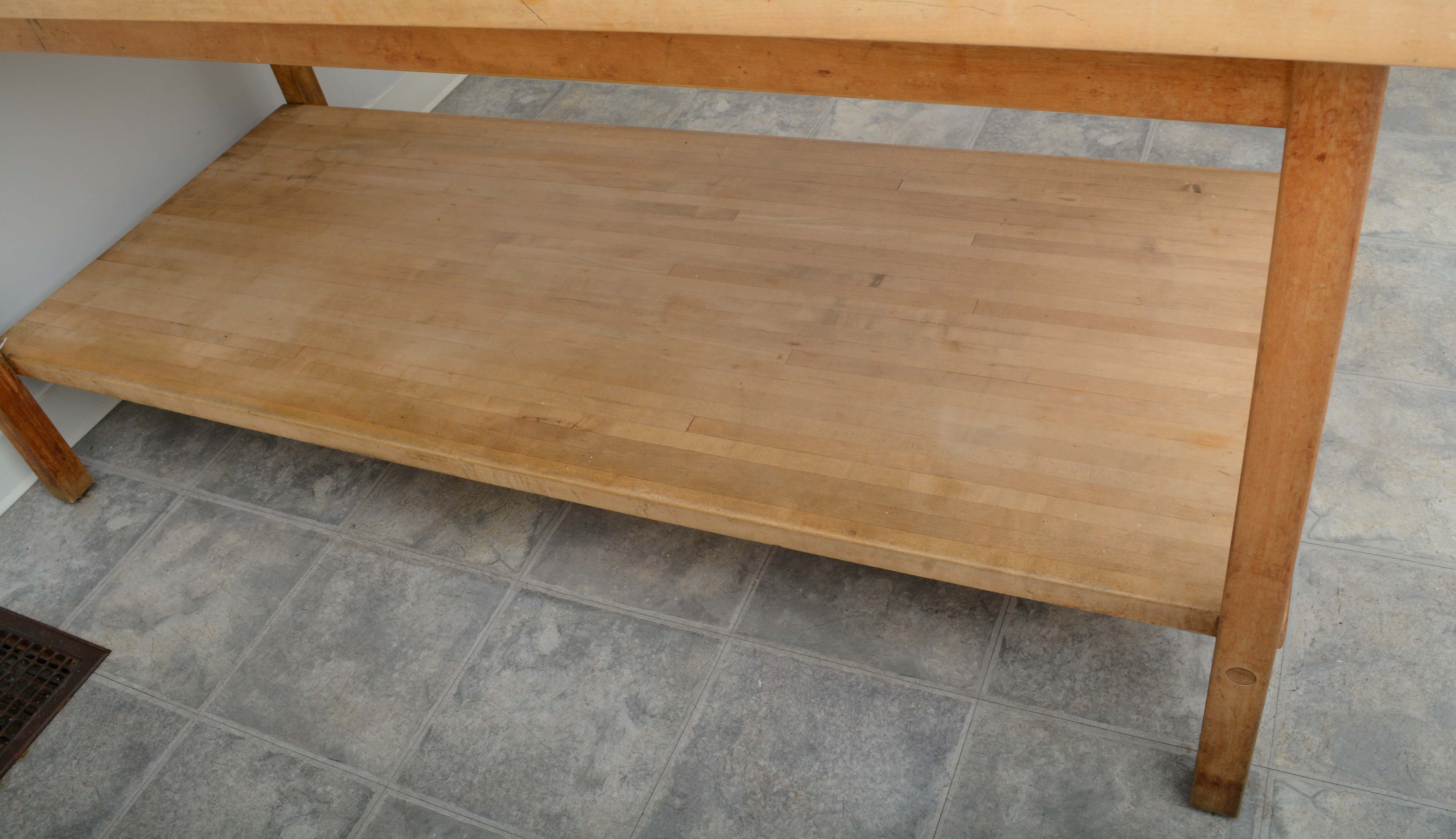 Eastern Butcher Block Farm Maple Table with Stools EBTH