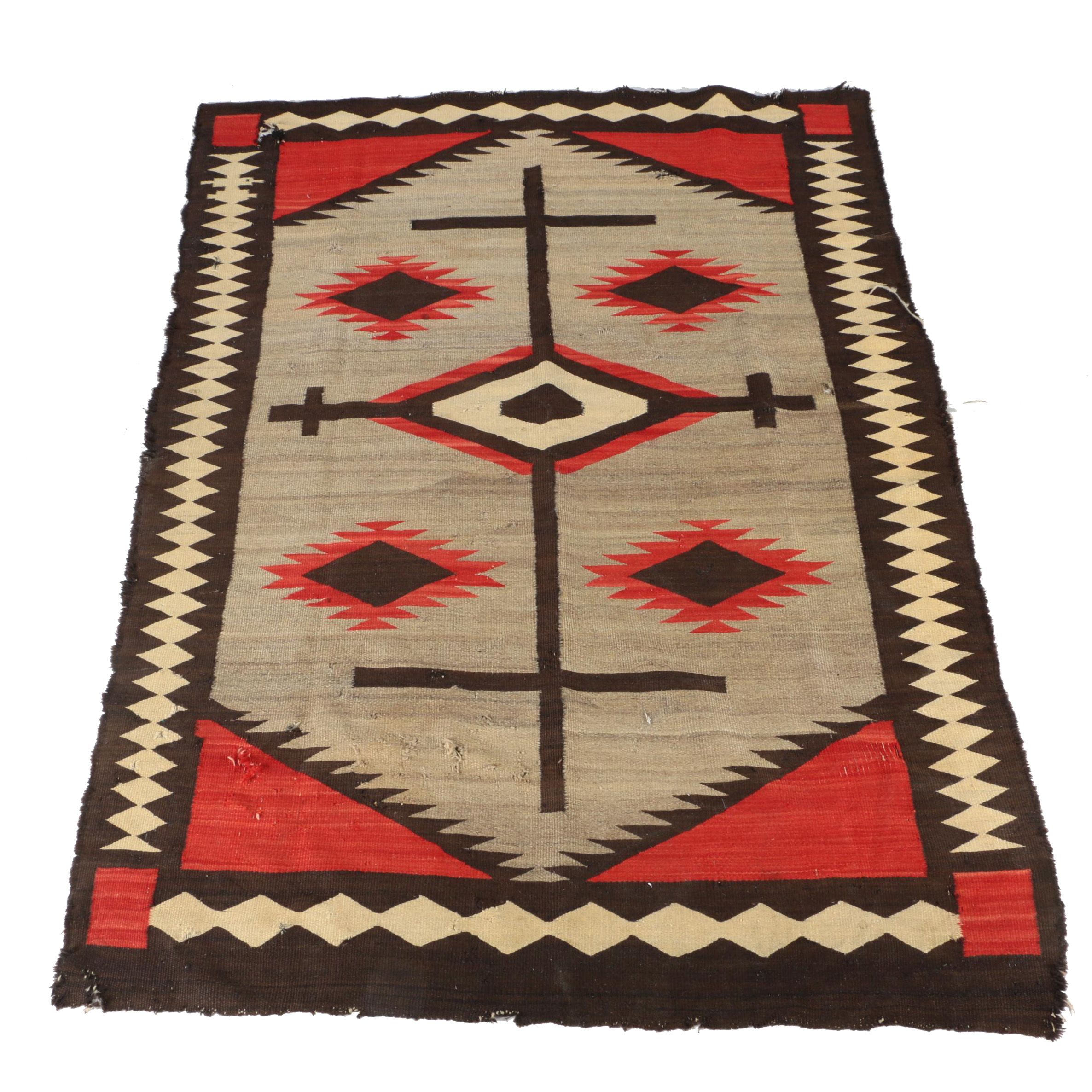 Native American Navajo Style Wool Area Rug Ebth