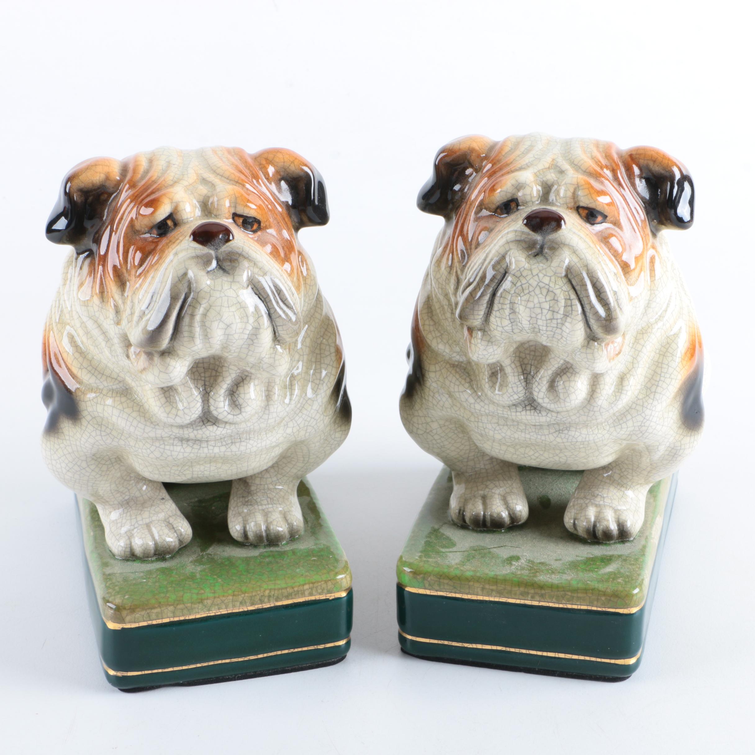 English Bulldog Ceramic Figurines EBTH