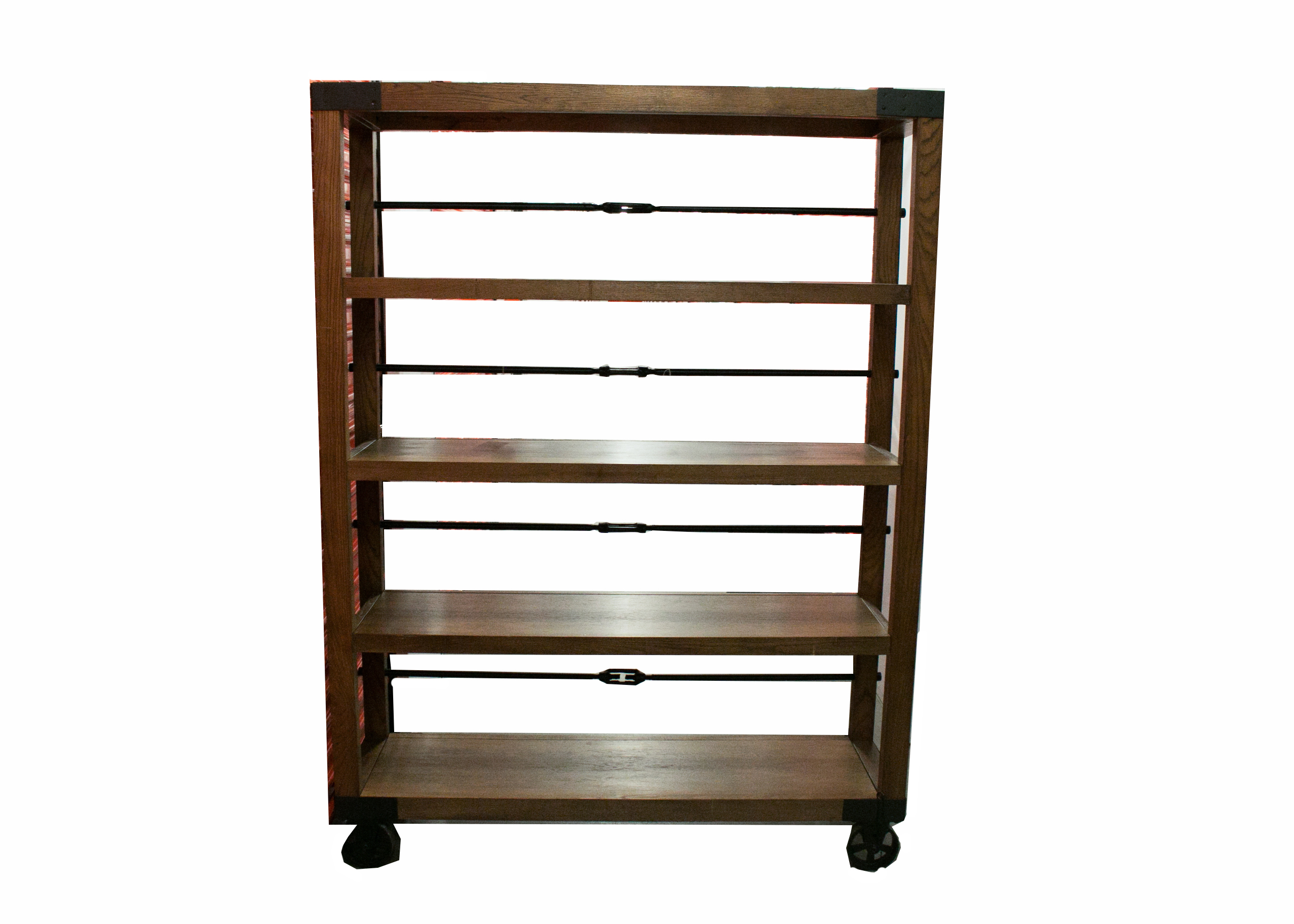 Industrial Style Rolling Bookcase EBTH