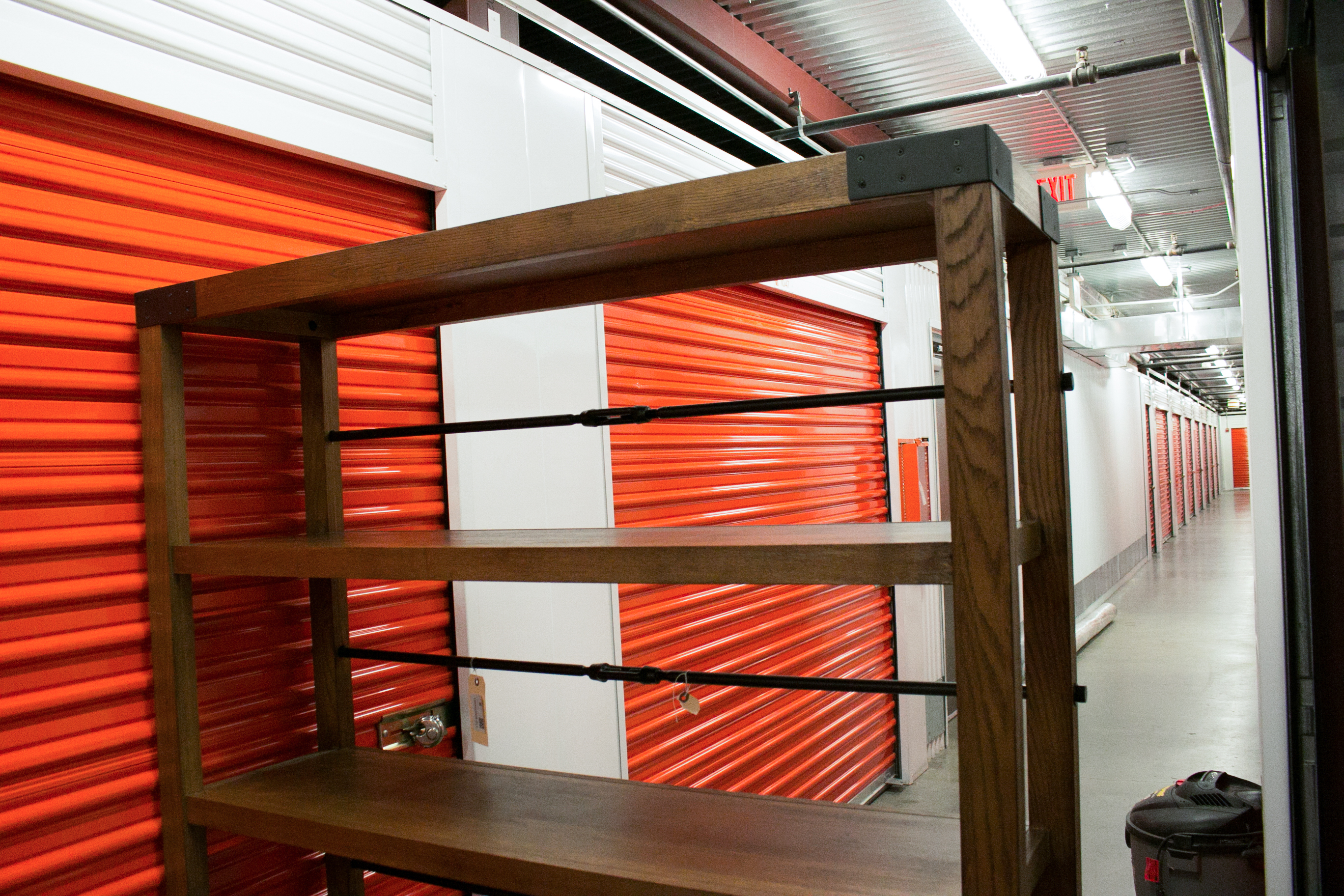 Industrial Style Rolling Bookcase EBTH