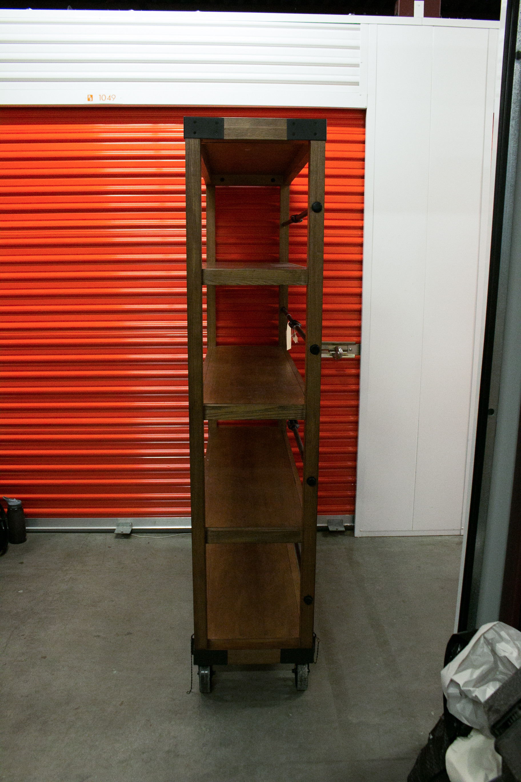 Industrial Style Rolling Bookcase EBTH
