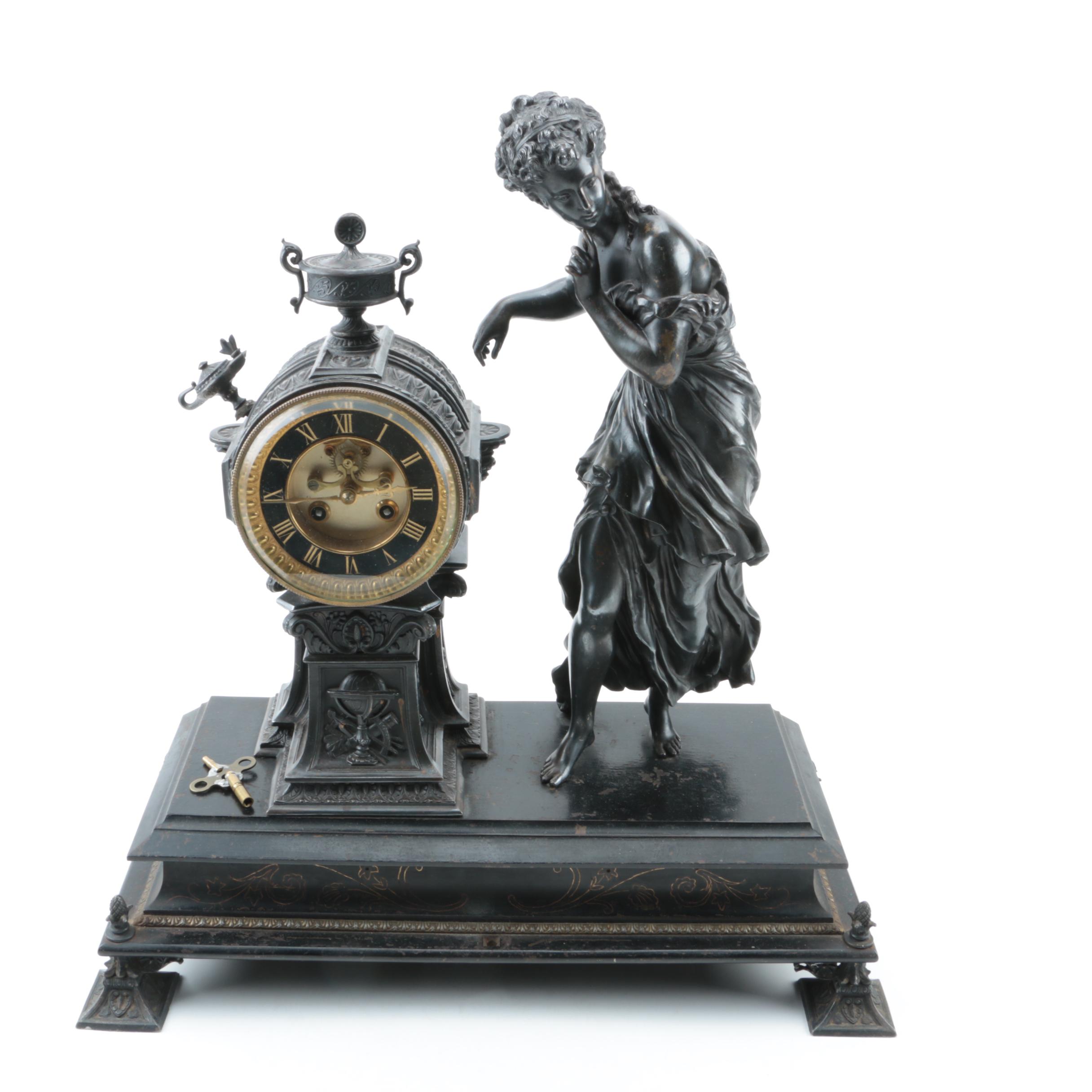 Art Nouveau Sculptural Clock EBTH