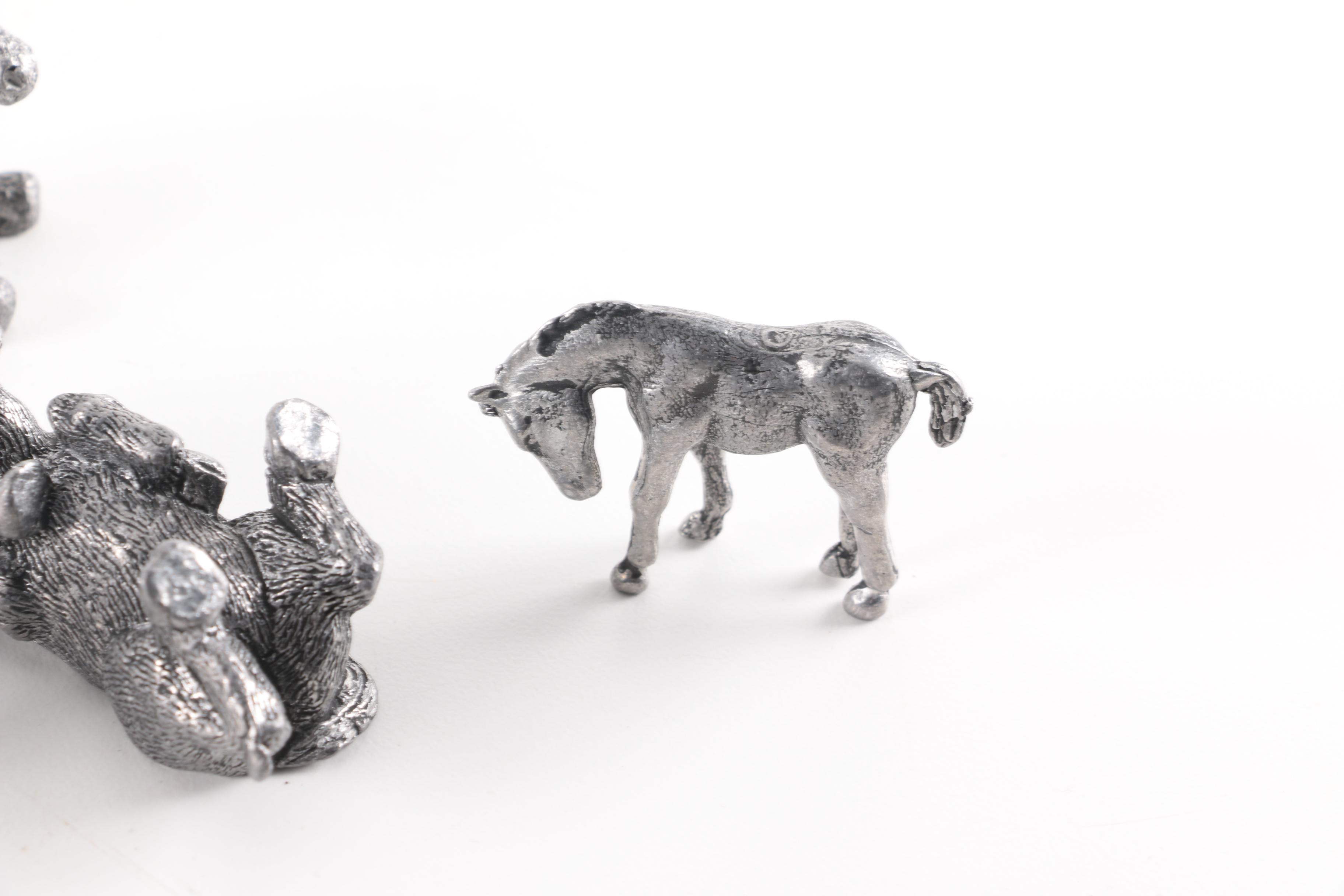 Pewter Horse Figurines EBTH