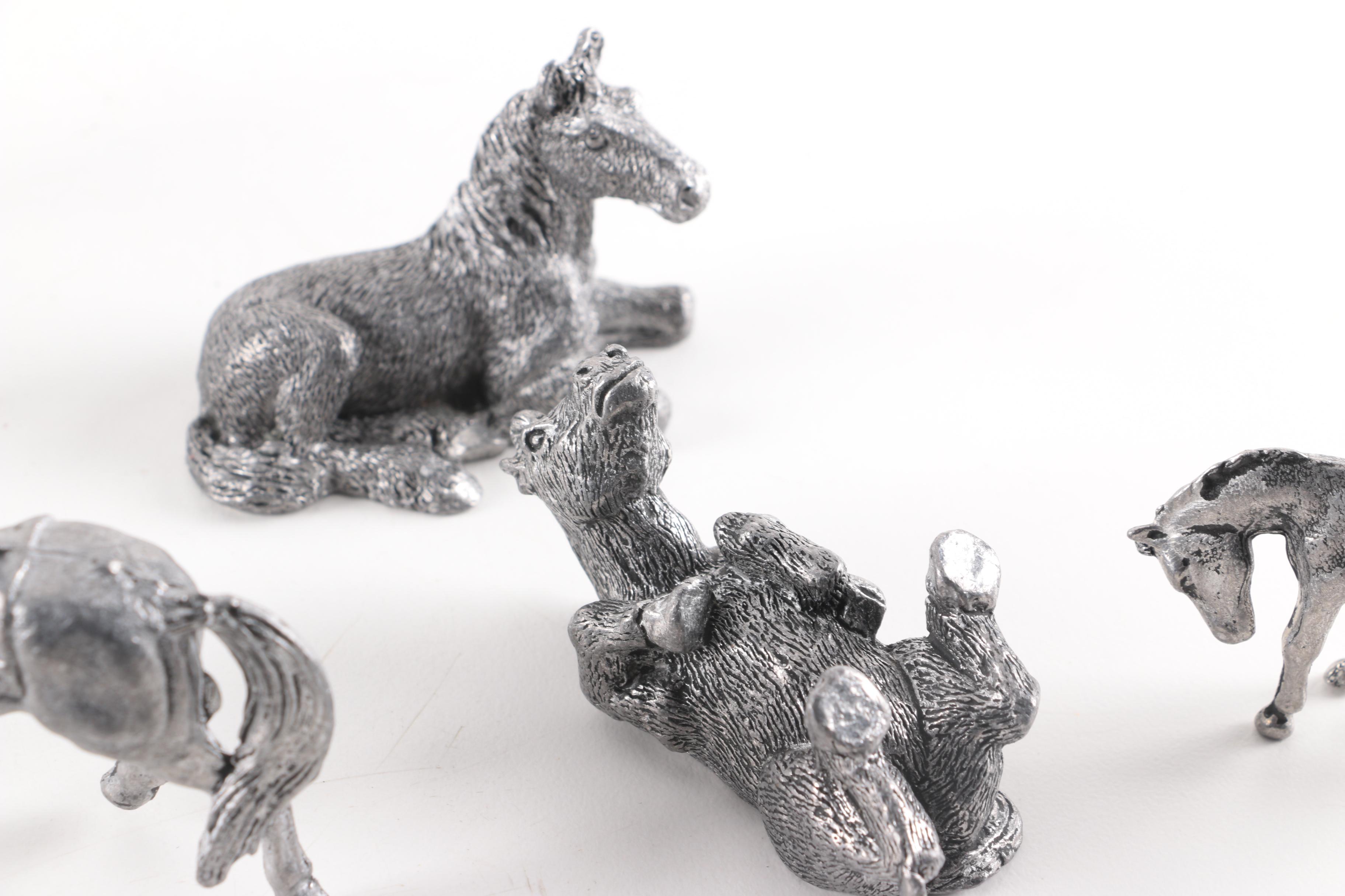 Pewter Horse Figurines EBTH