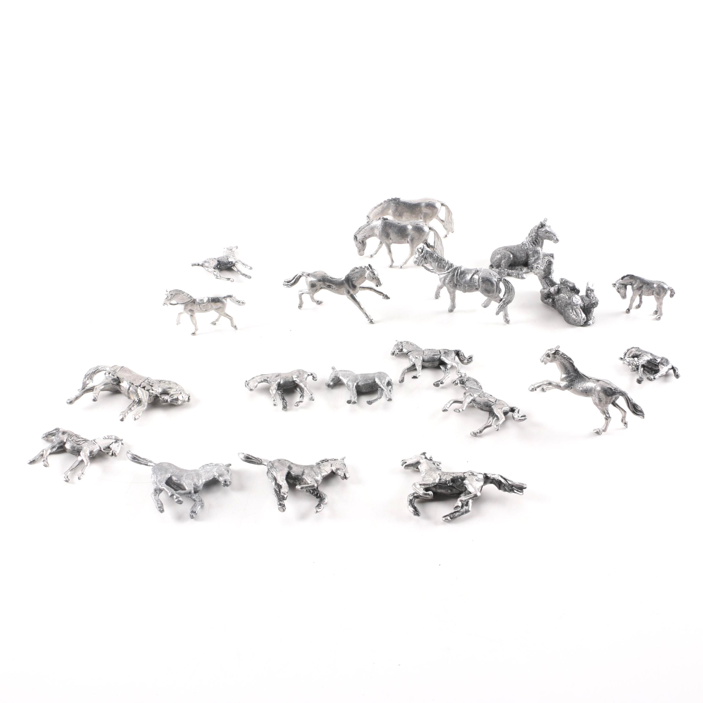Pewter Horse Figurines EBTH