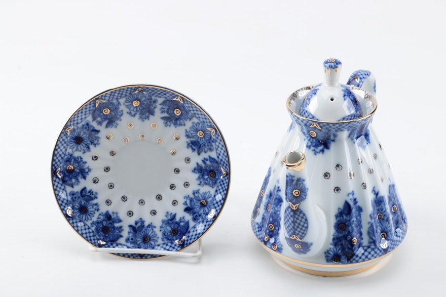 Russian Porcelain And Blue Cobalt 96