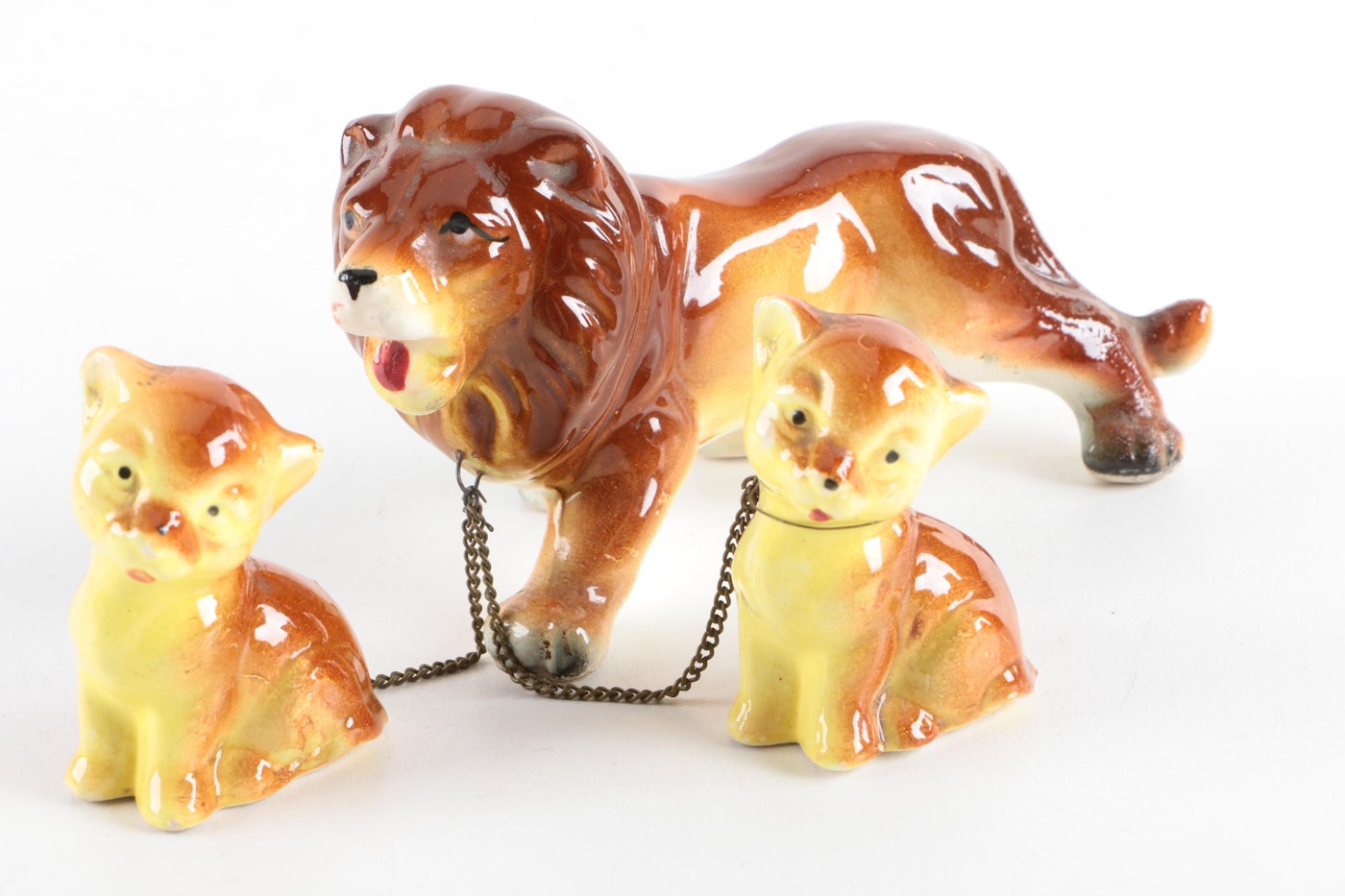Vintage Porcelain Animal Figurines with Babies from Japan | EBTH