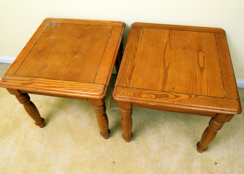 Pair of Country Style End Tables EBTH