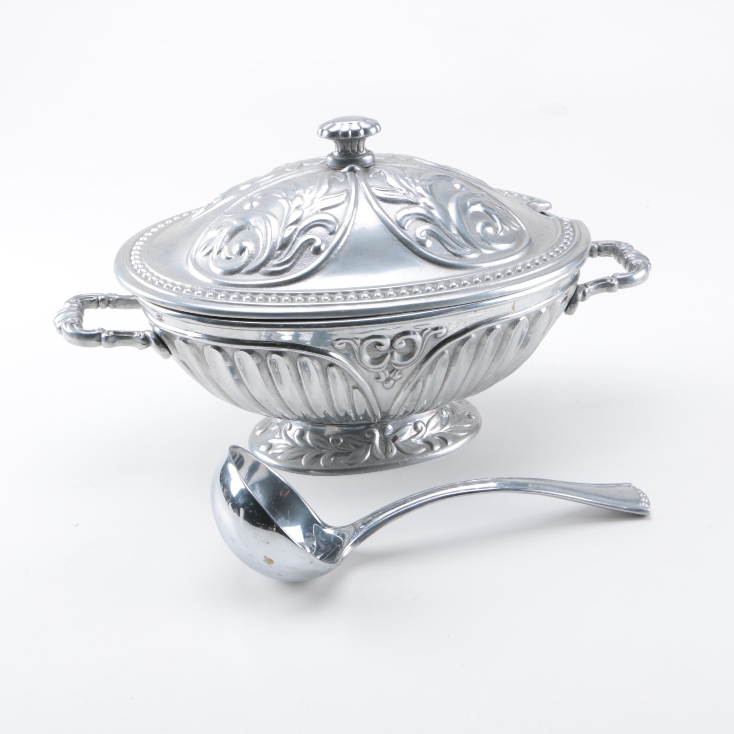 Lenox Butler S Pantry Neoclassical Style Metal Alloy Soup Tureen