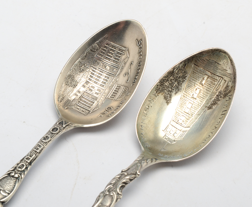 State Themed Sterling Silver Souvenir Spoons EBTH
