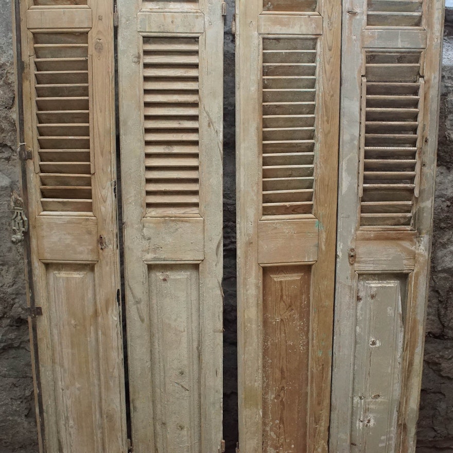 Vintage Bifold Louvered Doors Ebth
