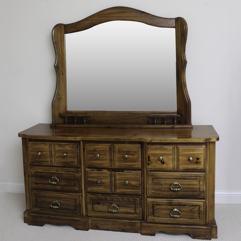 Traditional Style Dresser with Mirror EBTH