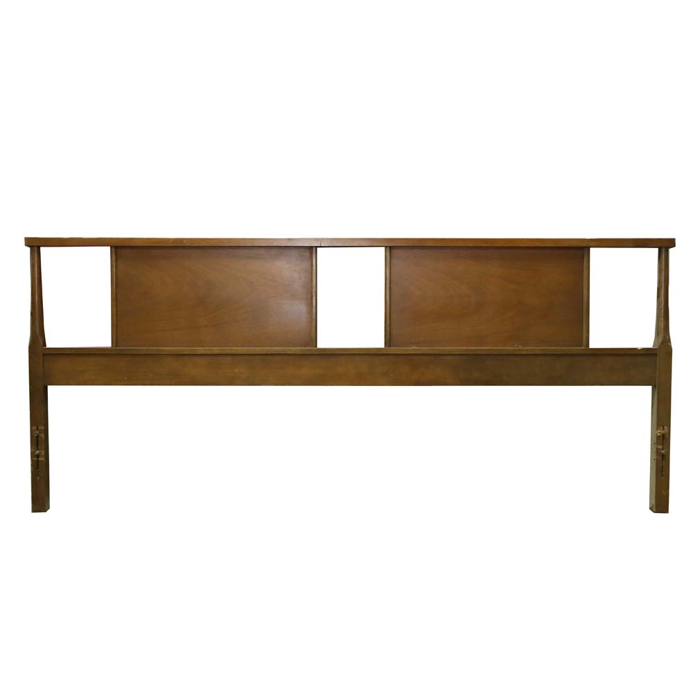 Vintage Walnut King Size Headboard EBTH
