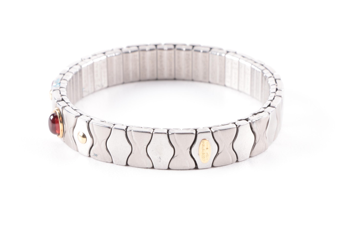 Zoppini Stainless Steel and 18K Gold Expansion Bracelets With Gemstones ...
